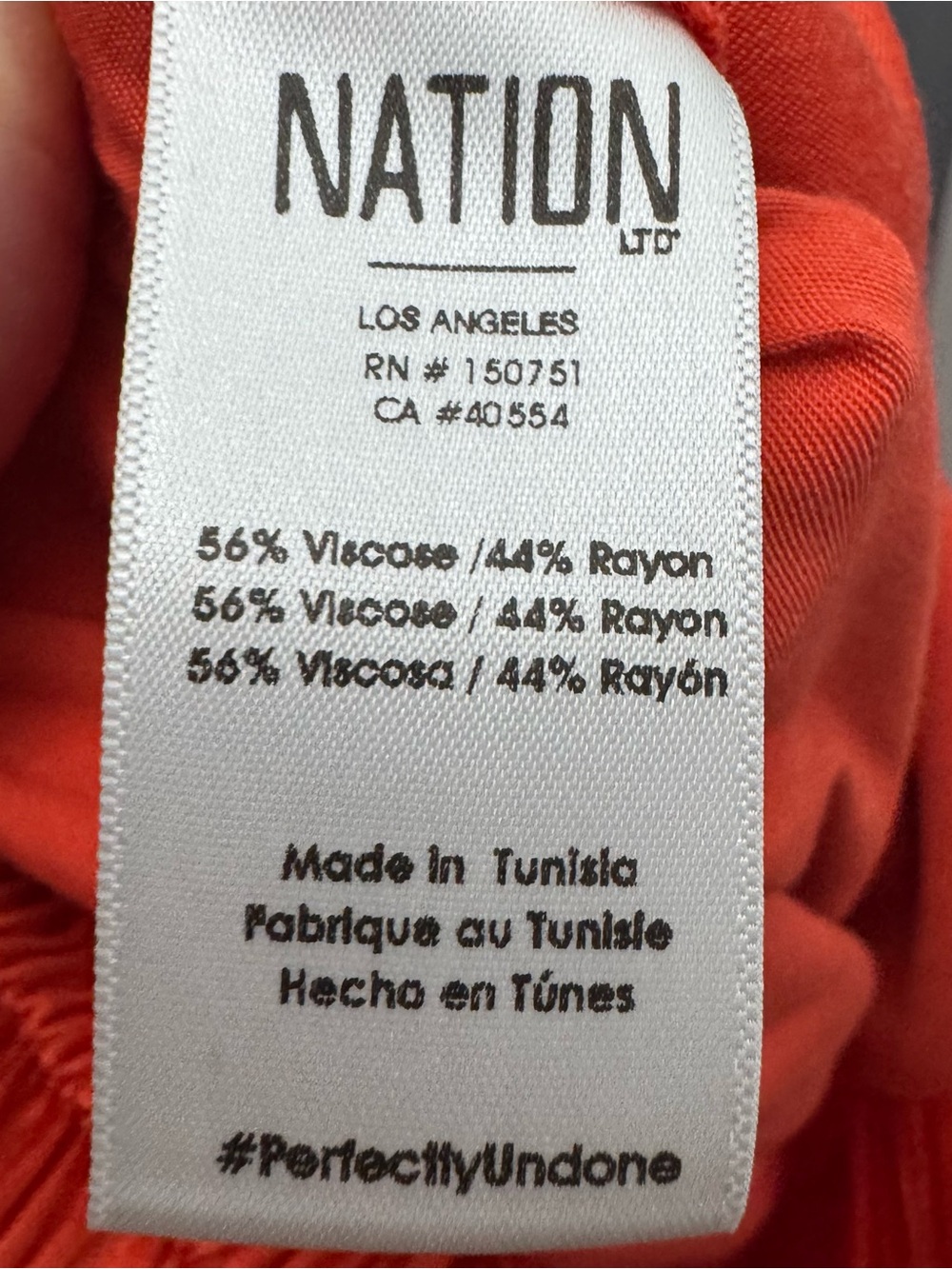 Nation Ltd Red Satin Wide Leg Cargo Pants L - Picture 6 of 10